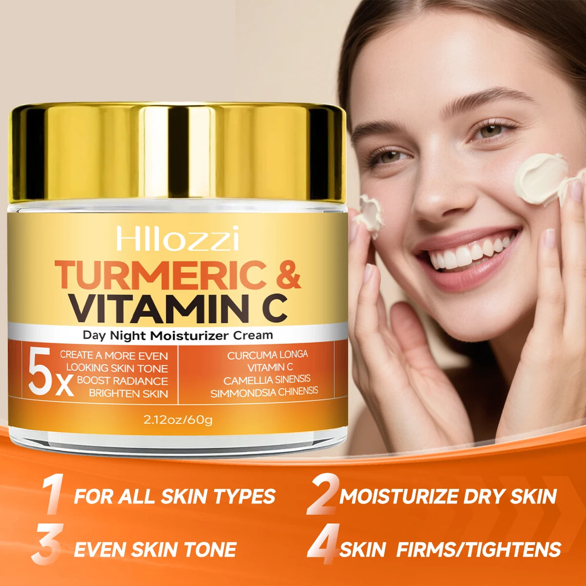 🍊 Sérum Vitamine C au Curcuma – Éclat et hydratation intense