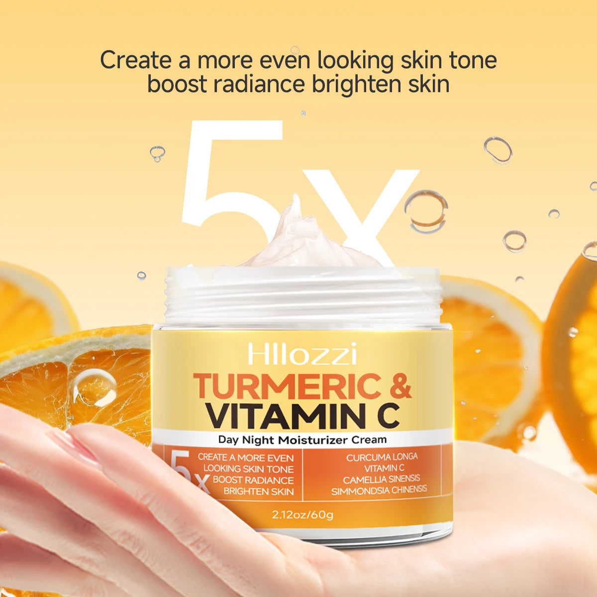 🍊 Sérum Vitamine C au Curcuma – Éclat et hydratation intense
