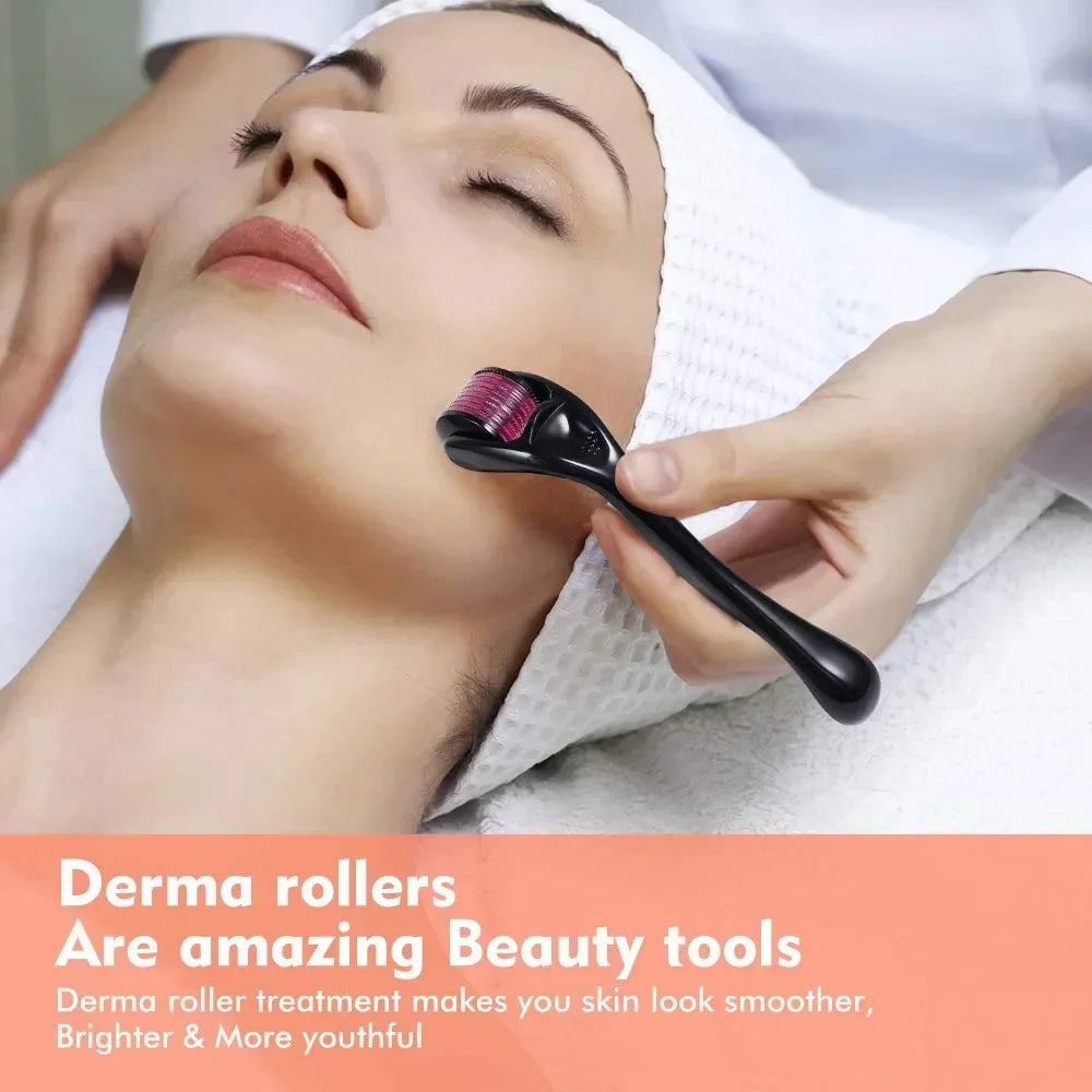 🔄 Derma Roller 540 Micro-Aiguilles – Anti-rides et régénération de la peau