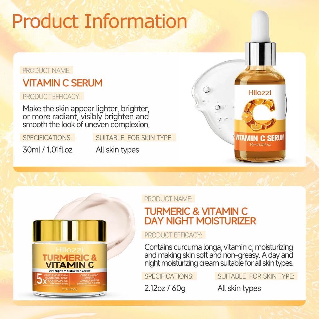 🍊 Sérum Vitamine C au Curcuma – Éclat et hydratation intense