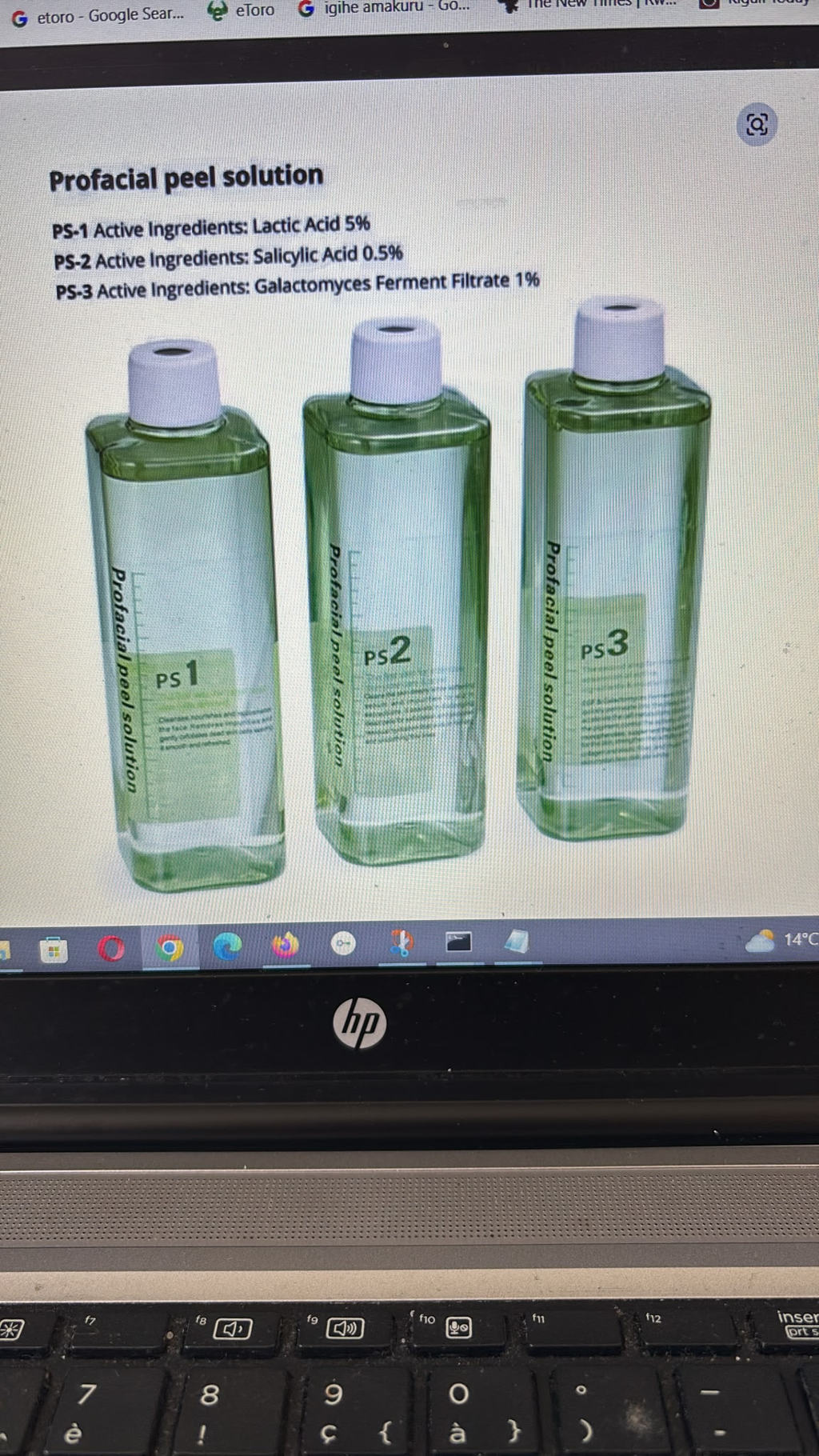 Profacial Peel Solution – Sérum Peeling 3 Étapes pour le Visage